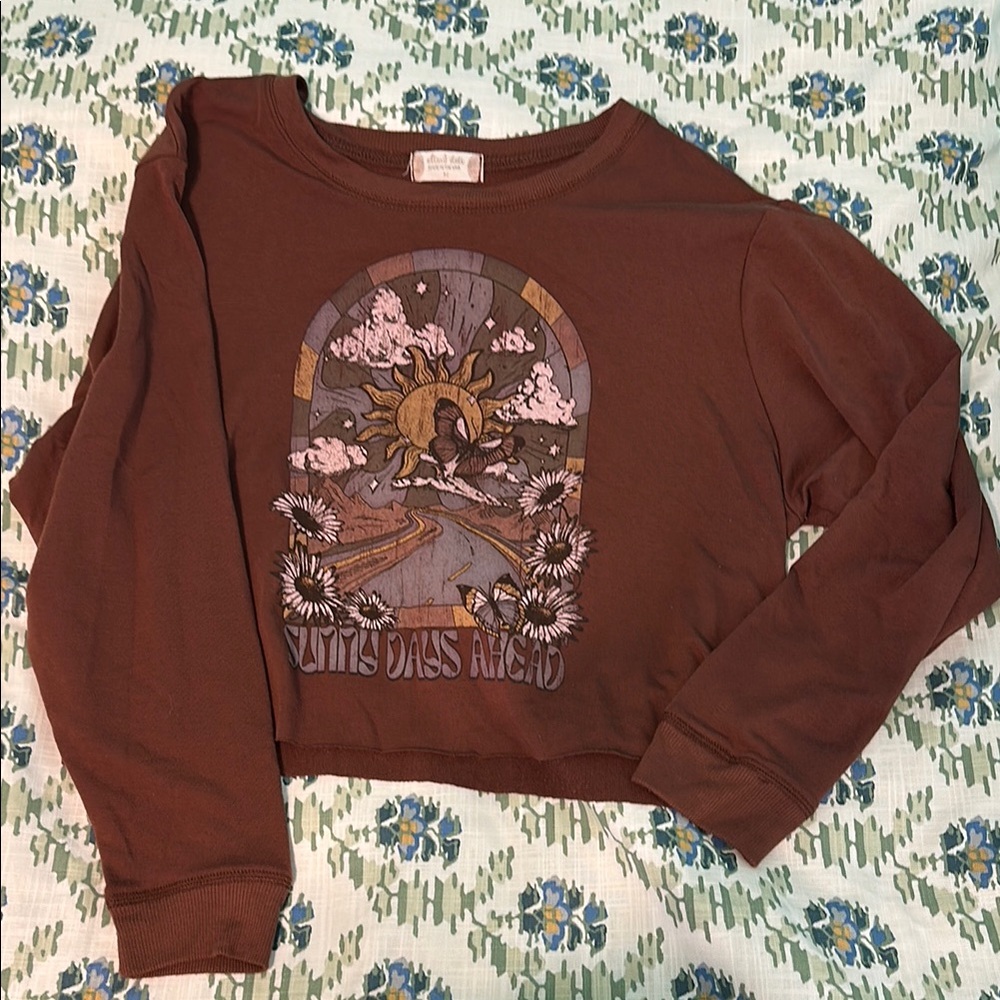 Altar’d State Graphic Crop Long Sleeve